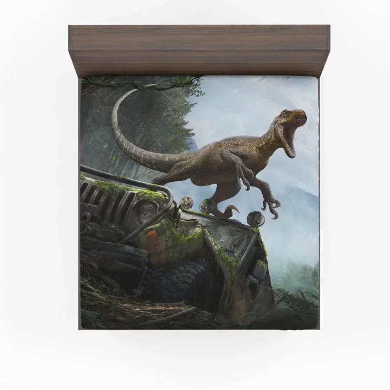 Velociraptor Mesmerizing Gaze Fitted Sheet 1