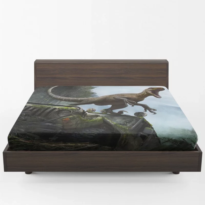 Velociraptor Mesmerizing Gaze Fitted Sheet