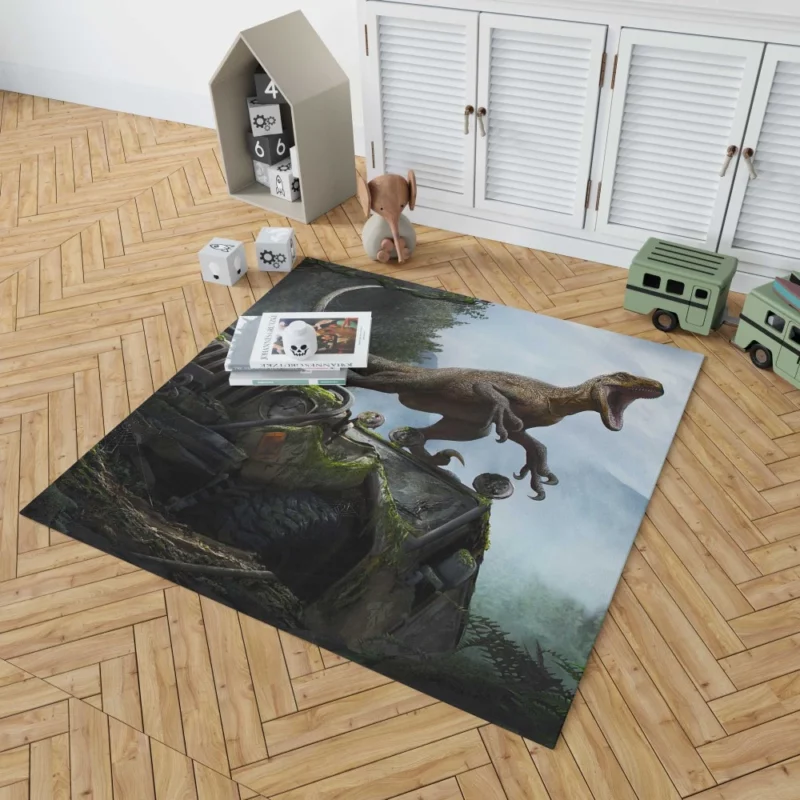 Velociraptor Mesmerizing Gaze Rug 1