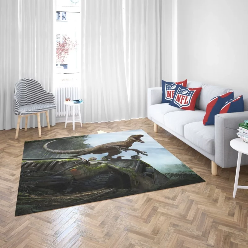 Velociraptor Mesmerizing Gaze Rug 2