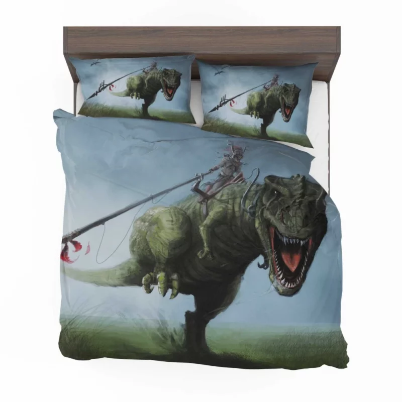 Warrior and T-Rex Mythic Alliance Bedding Set 1