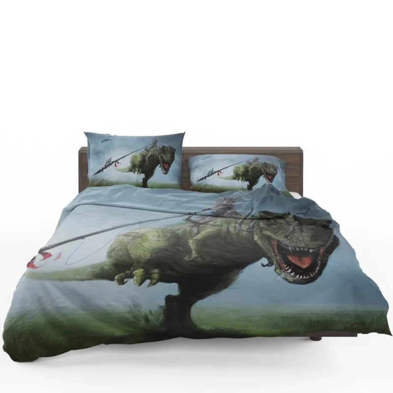 Warrior and T-Rex Mythic Alliance Bedding Set