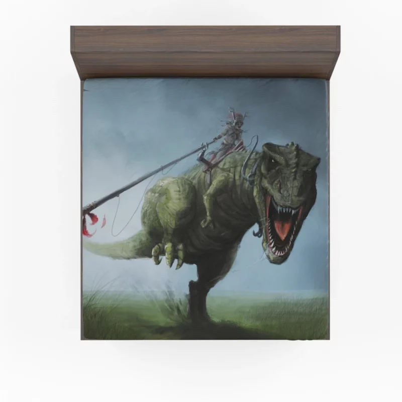 Warrior and T-Rex Mythic Alliance Fitted Sheet 1