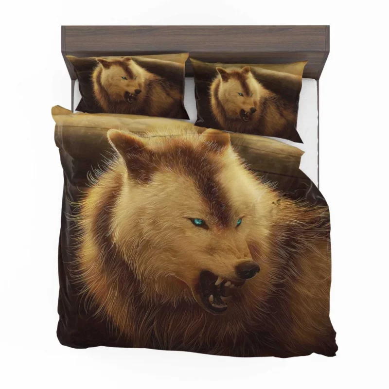 Werewolf meets Arctic Wolf A Fierce Encounter Bedding Set 1