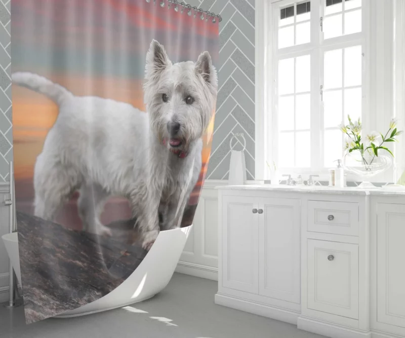 West Highland Terrier Terrier Charm Shower Curtain 1