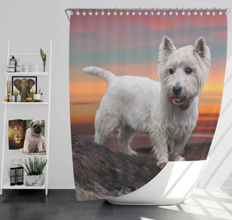 West Highland Terrier Terrier Charm Shower Curtain