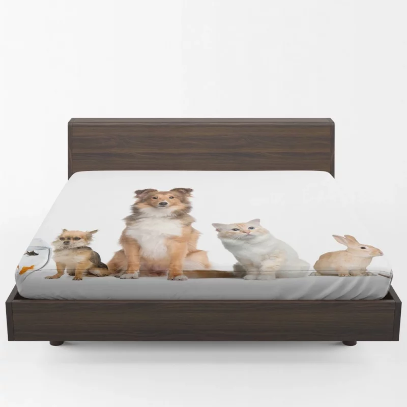 Whimsical Pets Ensemble Furry Bonds Fitted Sheet