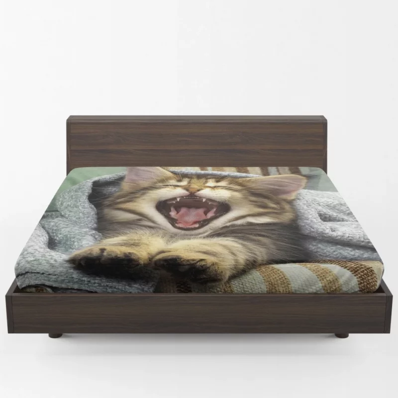 Whisker Charm Curious Cat Playfulness Fitted Sheet