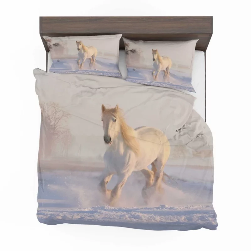 White Horse Winter Gallop Bedding Set 1