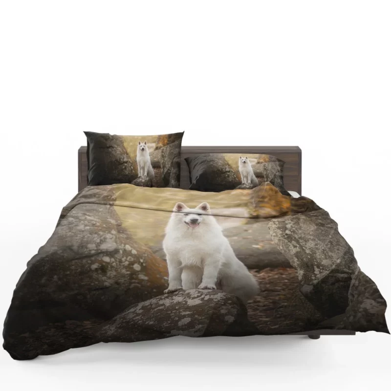 White Shepherd Depth of Field Elegance Bedding Set