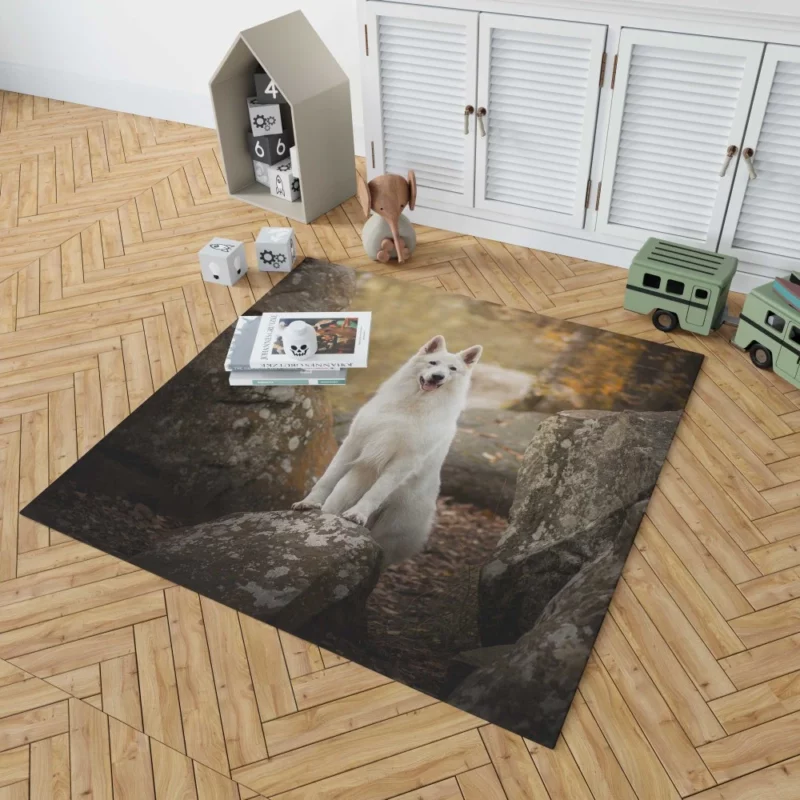 White Shepherd Depth of Field Elegance Rug 1