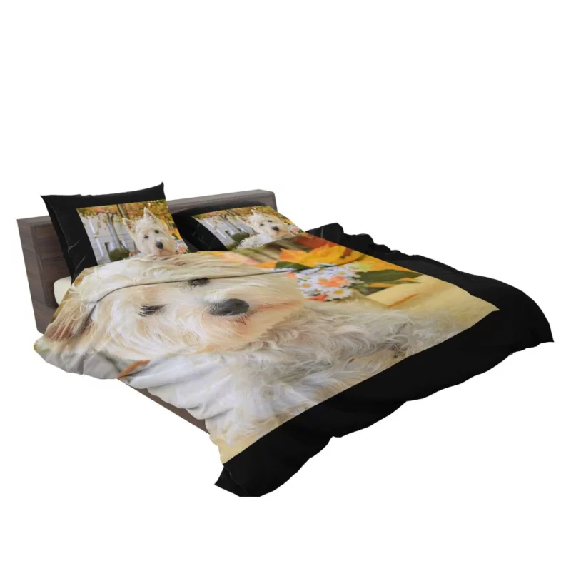 White Terrier Cute Playfulness Bedding Set 2