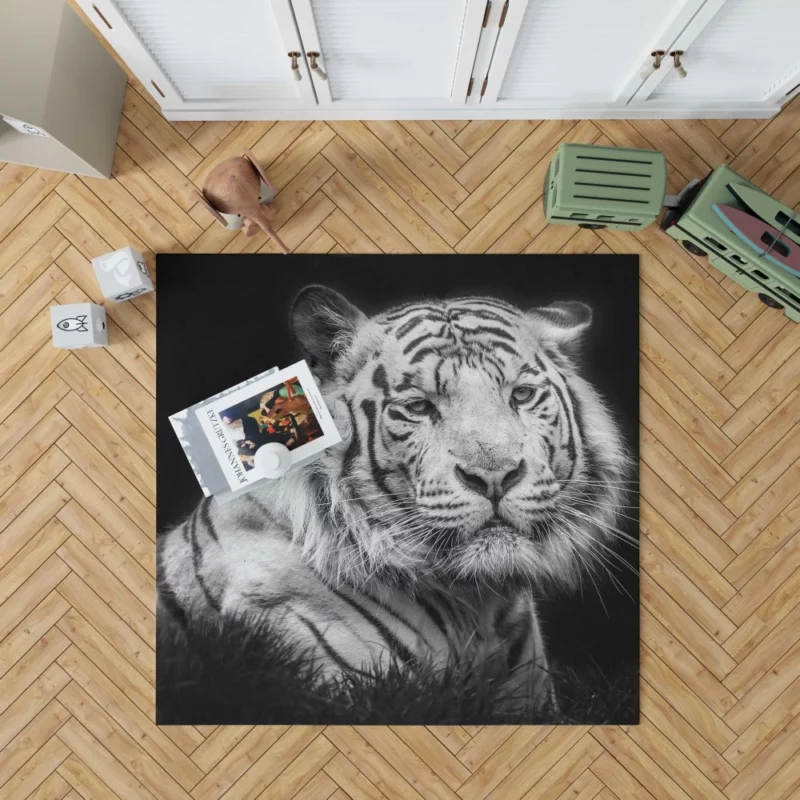 White Tiger Black & White Beauty Rug