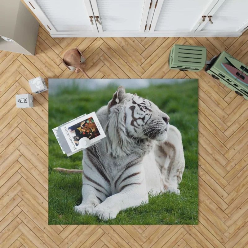 White Tiger Elegance Arctic Majesty Rug