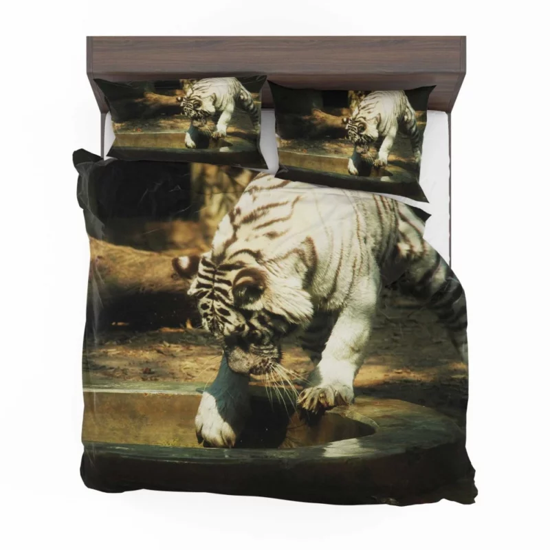 White Tiger Enigmatic Gaze Mystical Majesty Bedding Set 1