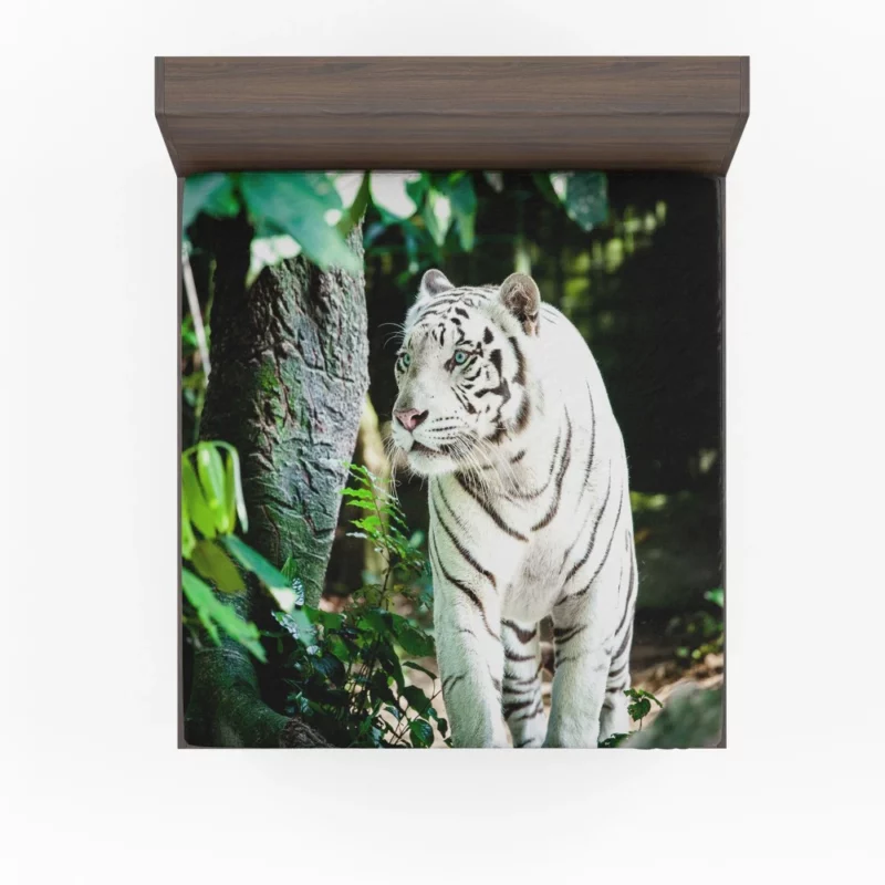 White Tiger Majestic Aura Fitted Sheet 1