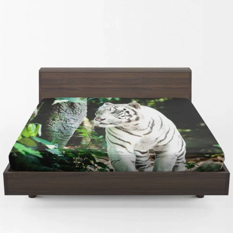 White Tiger Majestic Aura Fitted Sheet