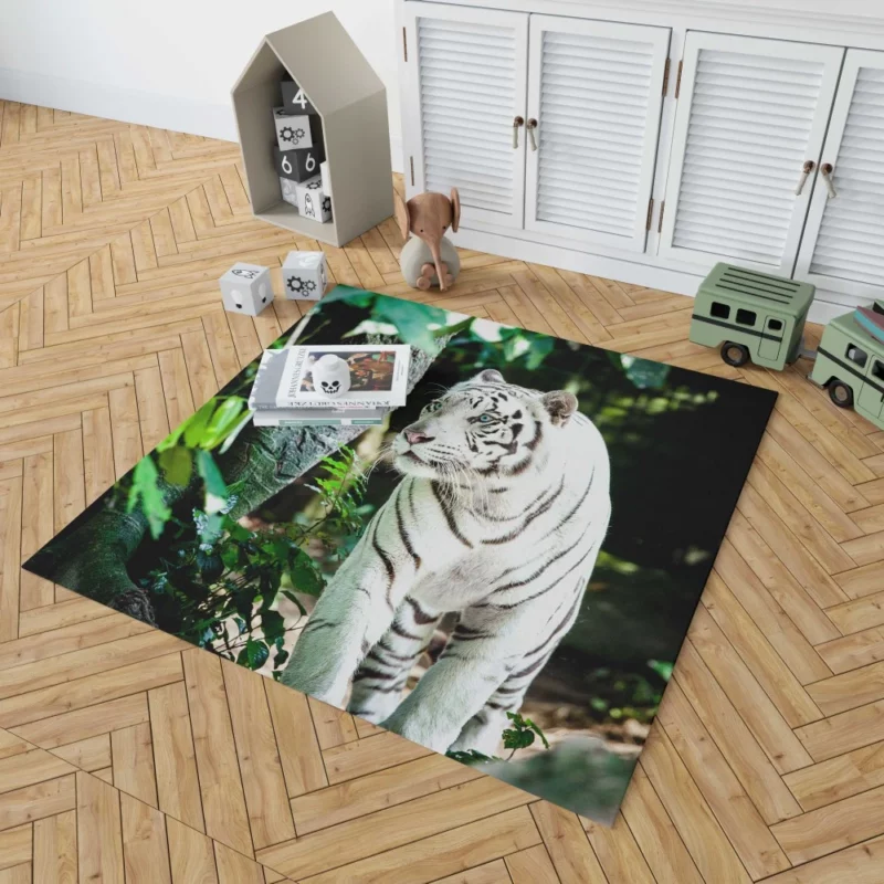 White Tiger Majestic Aura Rug 1