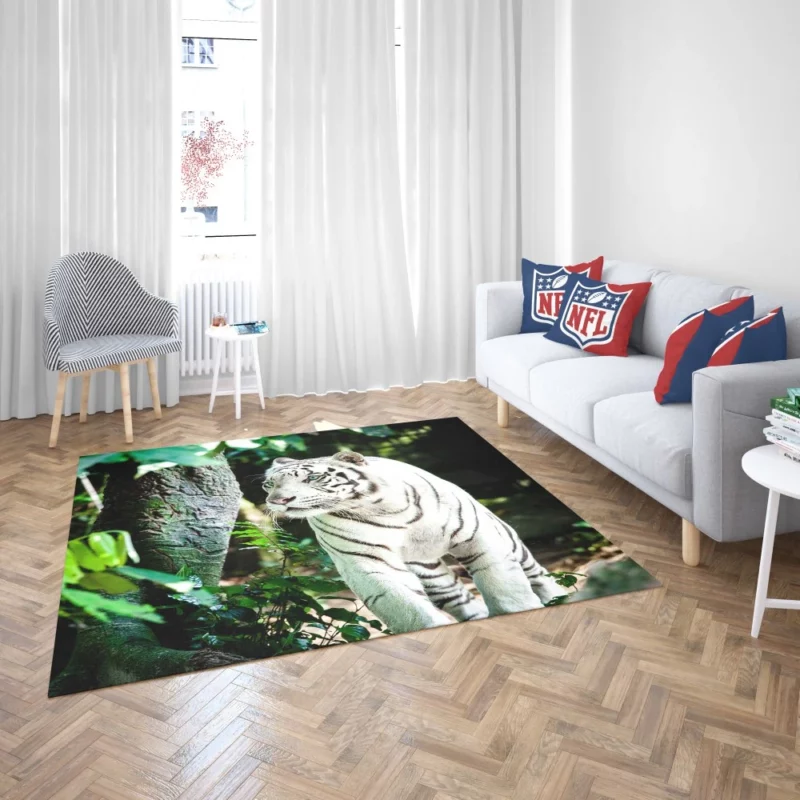 White Tiger Majestic Aura Rug 2