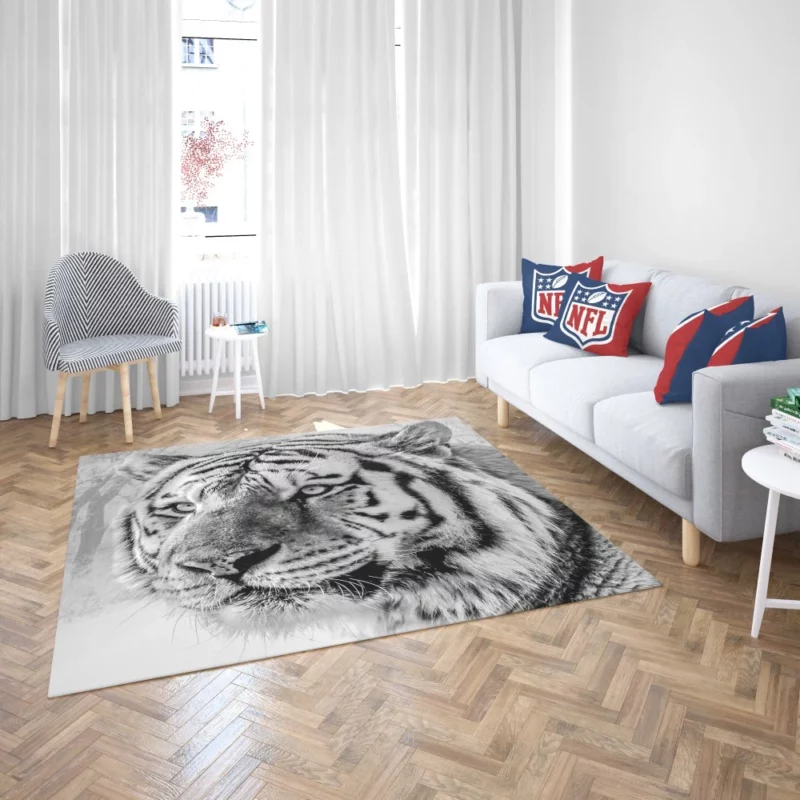 White Tiger Majestic Gaze Rug 2