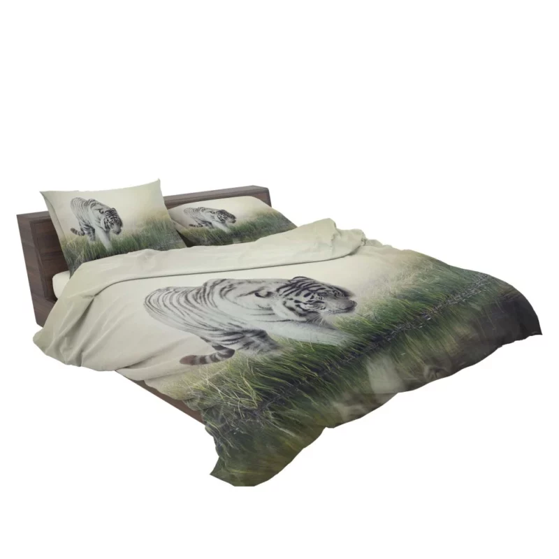 White Tiger Reflective Gaze Regal Majesty Bedding Set 2