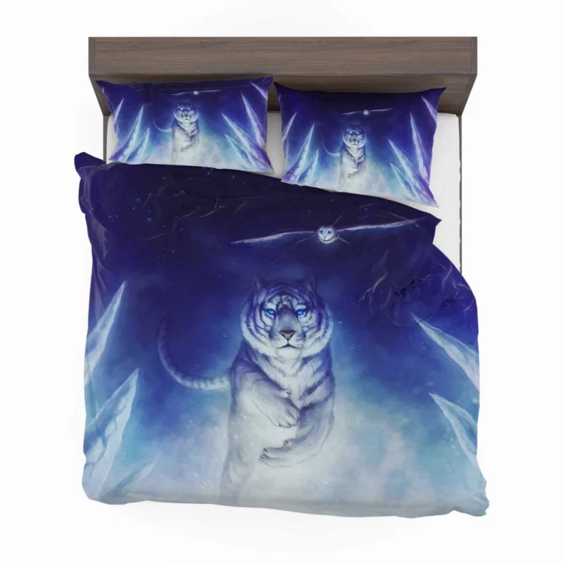 White Tiger and Owl Precursor Artwork Bedding Set 1