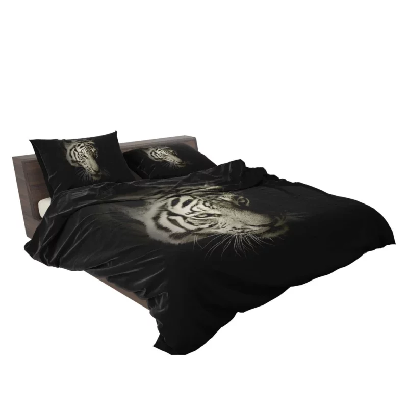 White Tiger in Darkness Mysterious Beauty Bedding Set 2