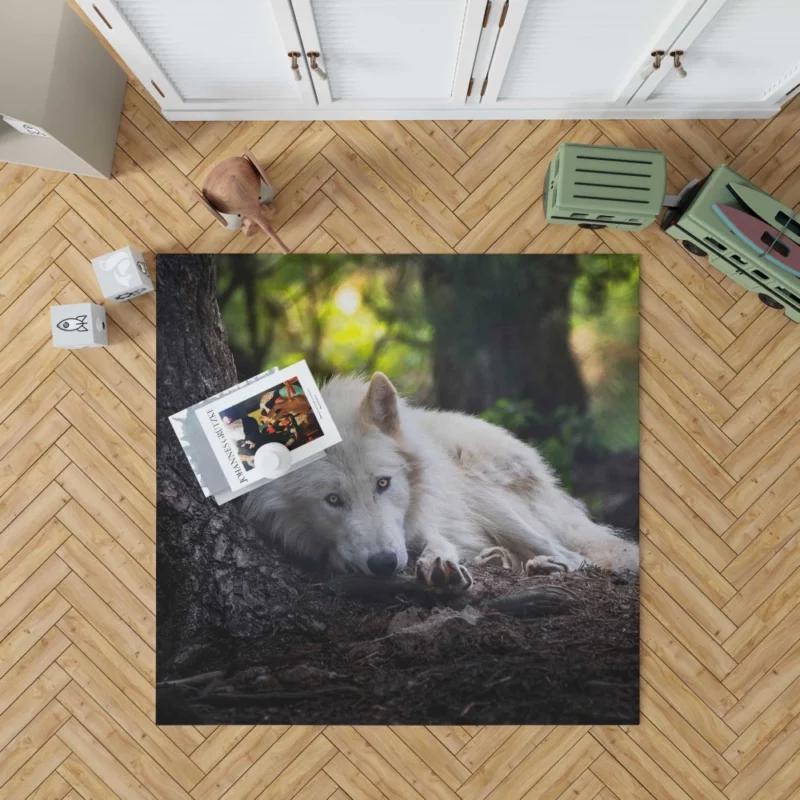 White Wolf Enigmatic Wilderness Gaze Rug