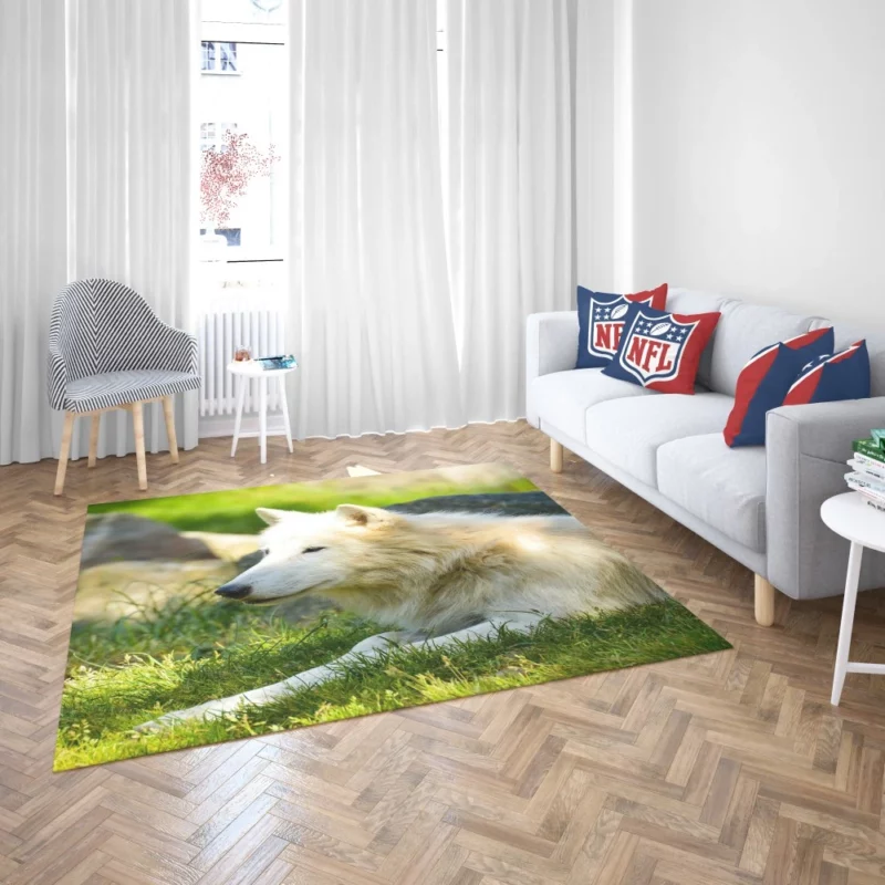 White Wolf Gaze Arctic Majesty Rug 2