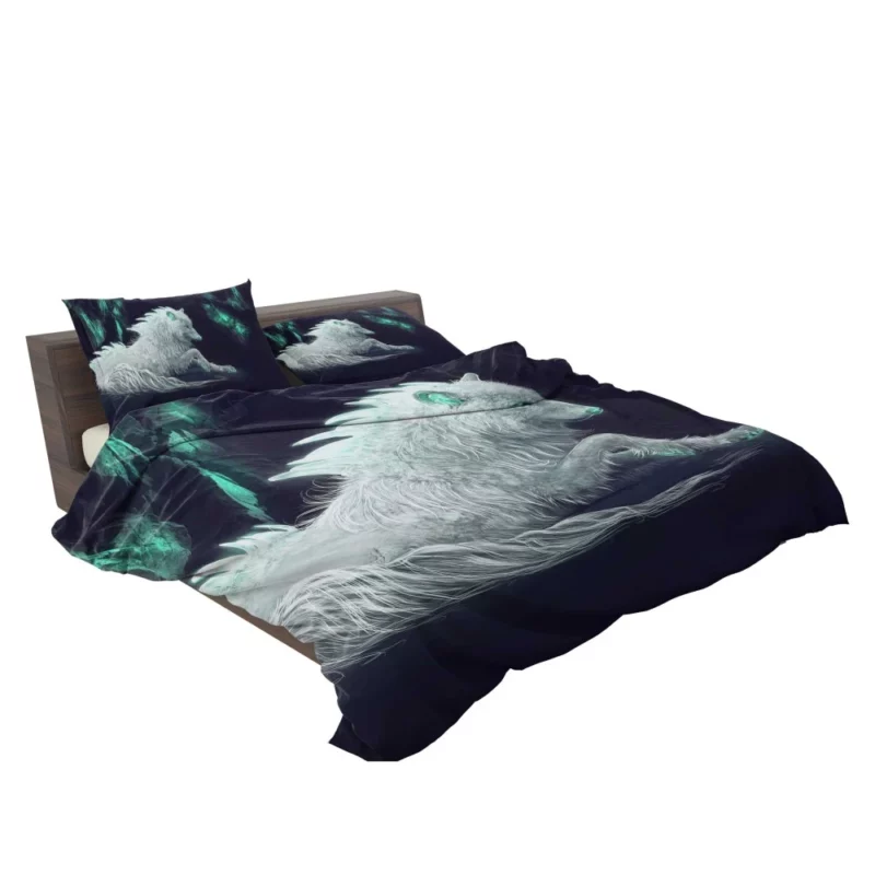 White Wolf in Arctic Fantasy Bedding Set 2