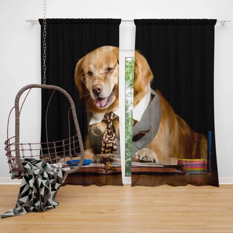 Wholesome Golden Retriever Essence Curtain