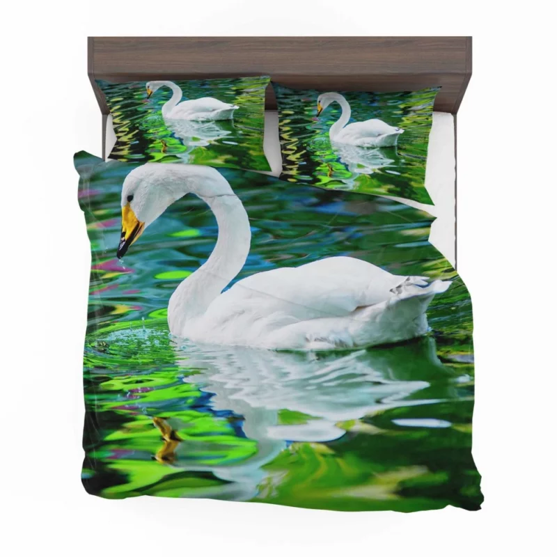 Whooper Swan Reflective Grace Water Beauty Bedding Set 1