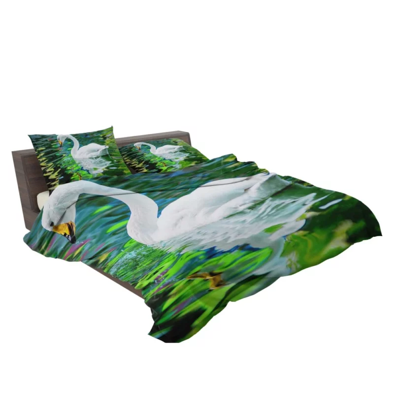 Whooper Swan Reflective Grace Water Beauty Bedding Set 2