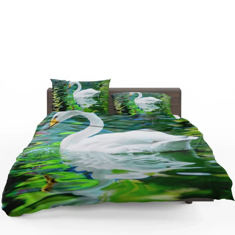 Whooper Swan Reflective Grace Water Beauty Bedding Set