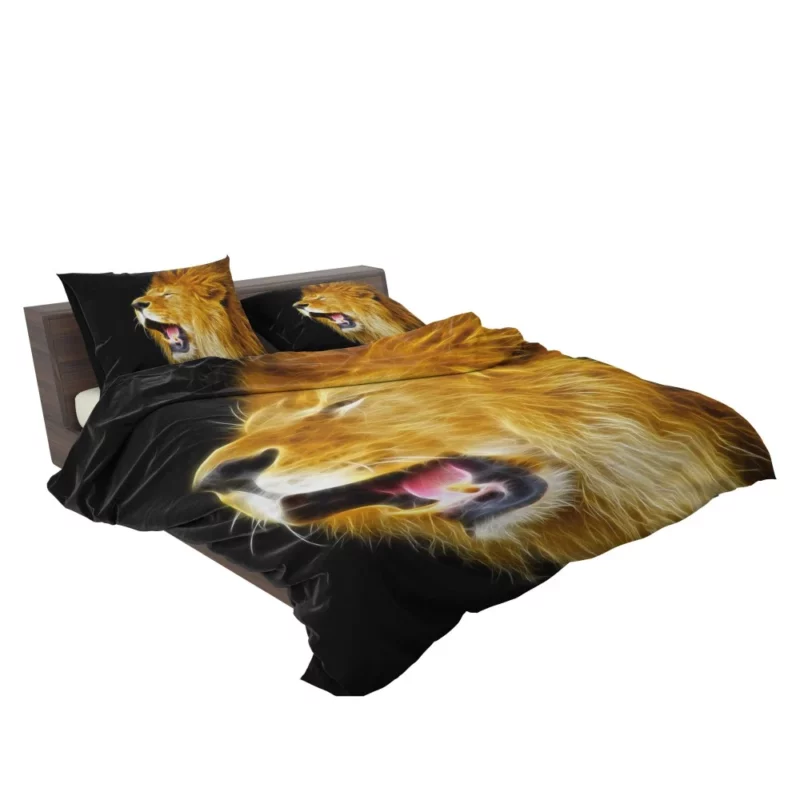 Wild Dominance Lion in Its Habitat Bedding Set 2