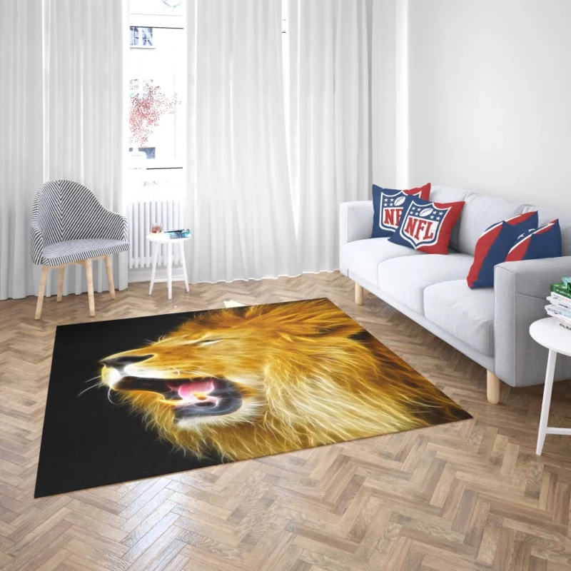 Wild Dominance Lion in Its Habitat Rug 2