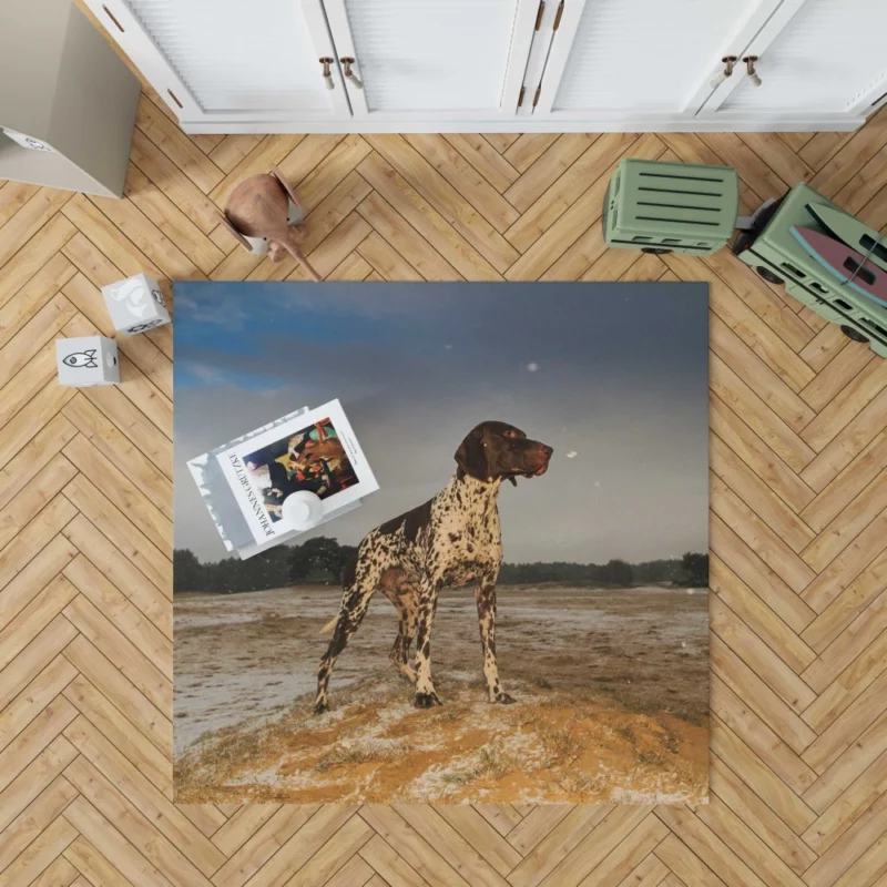 Wild German Shorthaired Pointer Gaze Rug