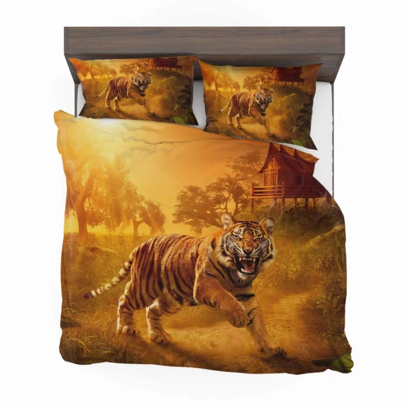 Wild Tiger Angry Roar in the Jungle Bedding Set 1