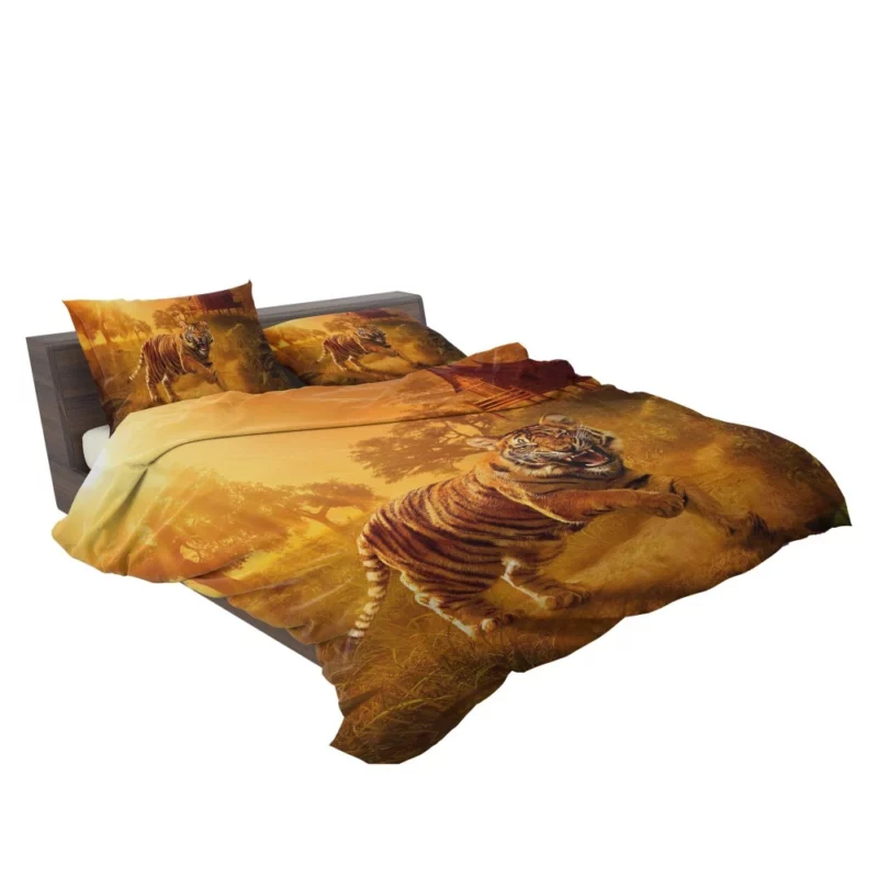 Wild Tiger Angry Roar in the Jungle Bedding Set 2