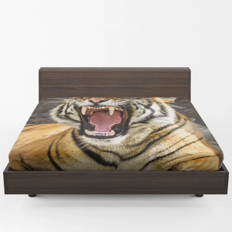 Wilderness Beauty Tiger Untamed Gaze Fitted Sheet