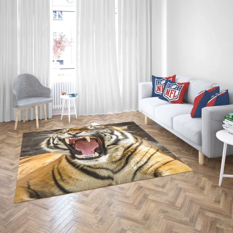 Wilderness Beauty Tiger Untamed Gaze Rug 2