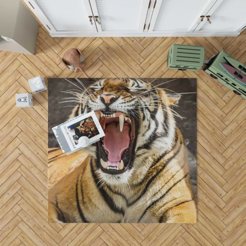 Wilderness Beauty Tiger Untamed Gaze Rug