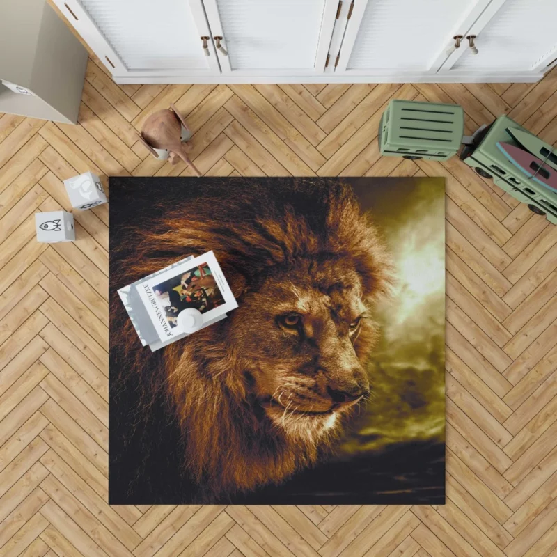 Wilderness Majesty Lion Regal Roar Rug