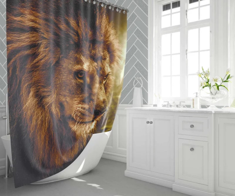 Wilderness Majesty Lion Regal Roar Shower Curtain 1