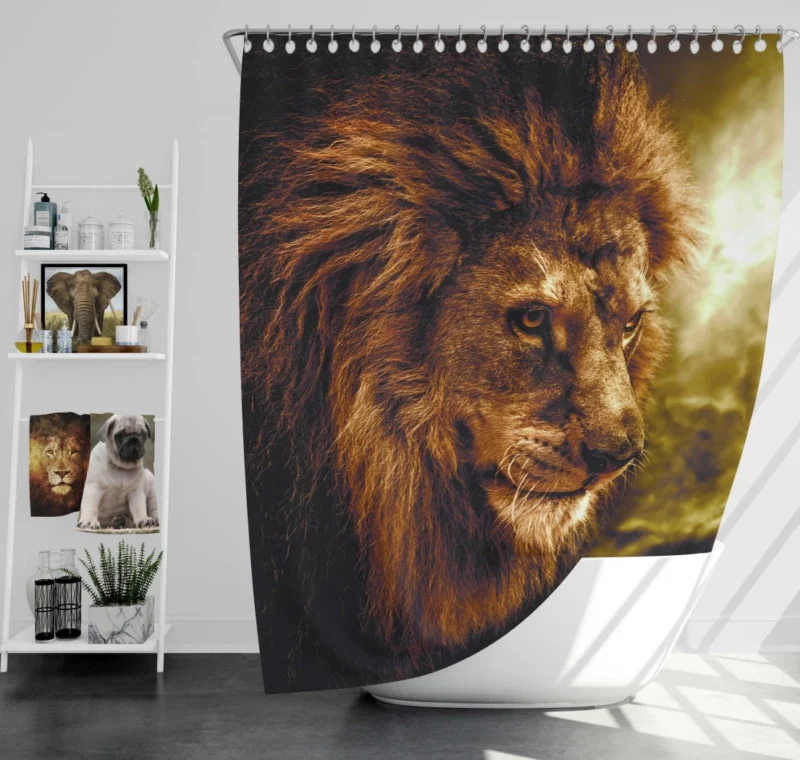 Wilderness Majesty Lion Regal Roar Shower Curtain