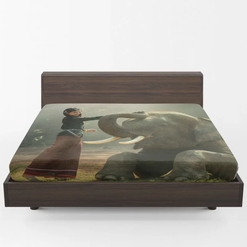 Willow Shields with Asian Elephant Grace & Majesty Fitted Sheet