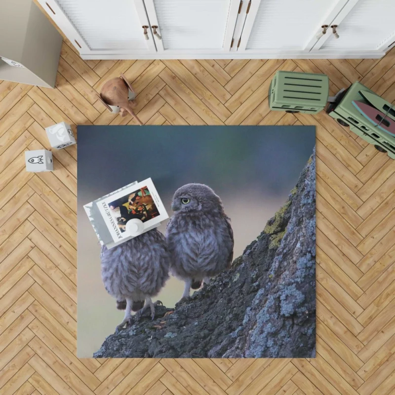 Wise Owls on Tree Branch Rug