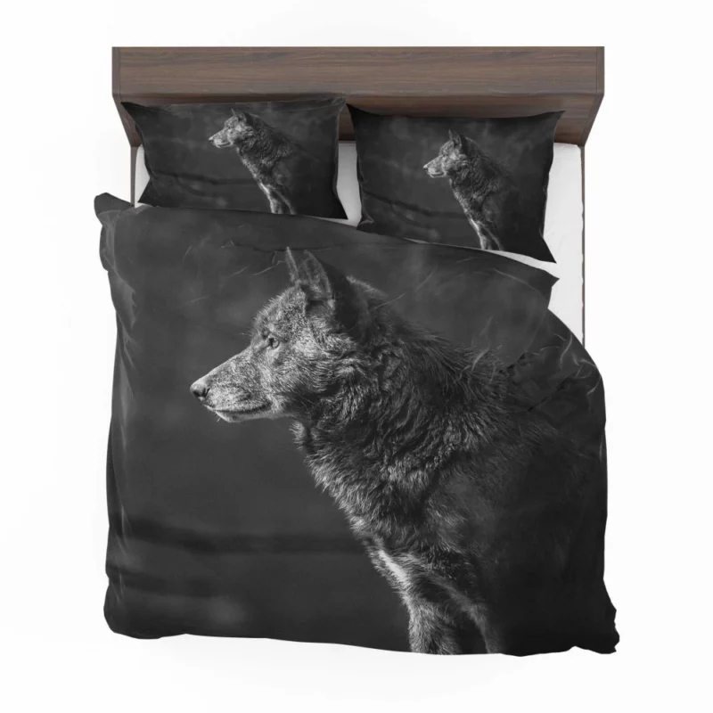 Wolf Black & White Muzzle Fierce Charm Bedding Set 1