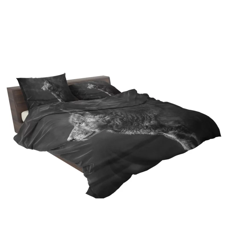 Wolf Black & White Muzzle Fierce Charm Bedding Set 2