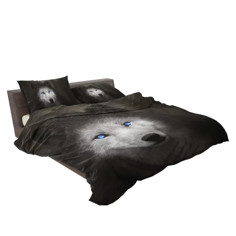 Wolf Blue Eyes Enchanting Mystique Bedding Set 2